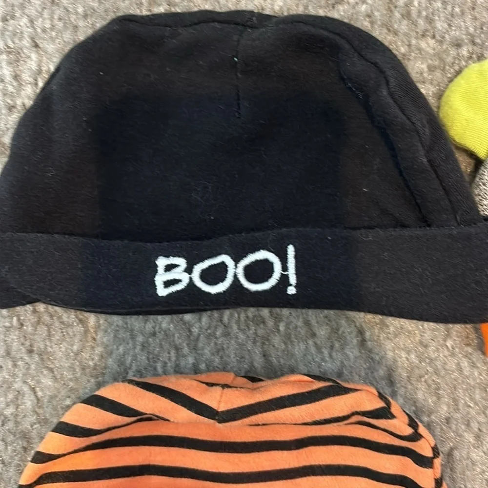 Set of 9 baby hats- first Thanksgiving, Boo Halloween hat and more!